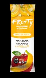 Barra de cereal sabor manzana y banana