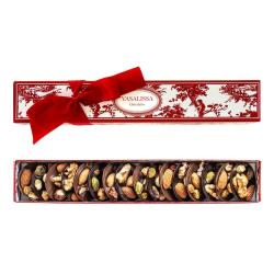 Mendiants de chocolate amargo con frutos secos