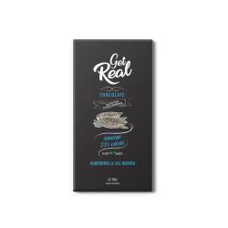 Chocolate amargo 73% con almendras y sal marina