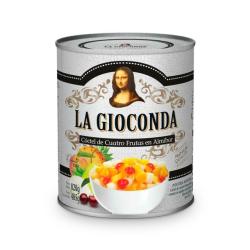 Coctel de cuatro frutas grado común en jarabe diluido, en jarabe concentrado, dietético bajo en calorías, con abre fácil